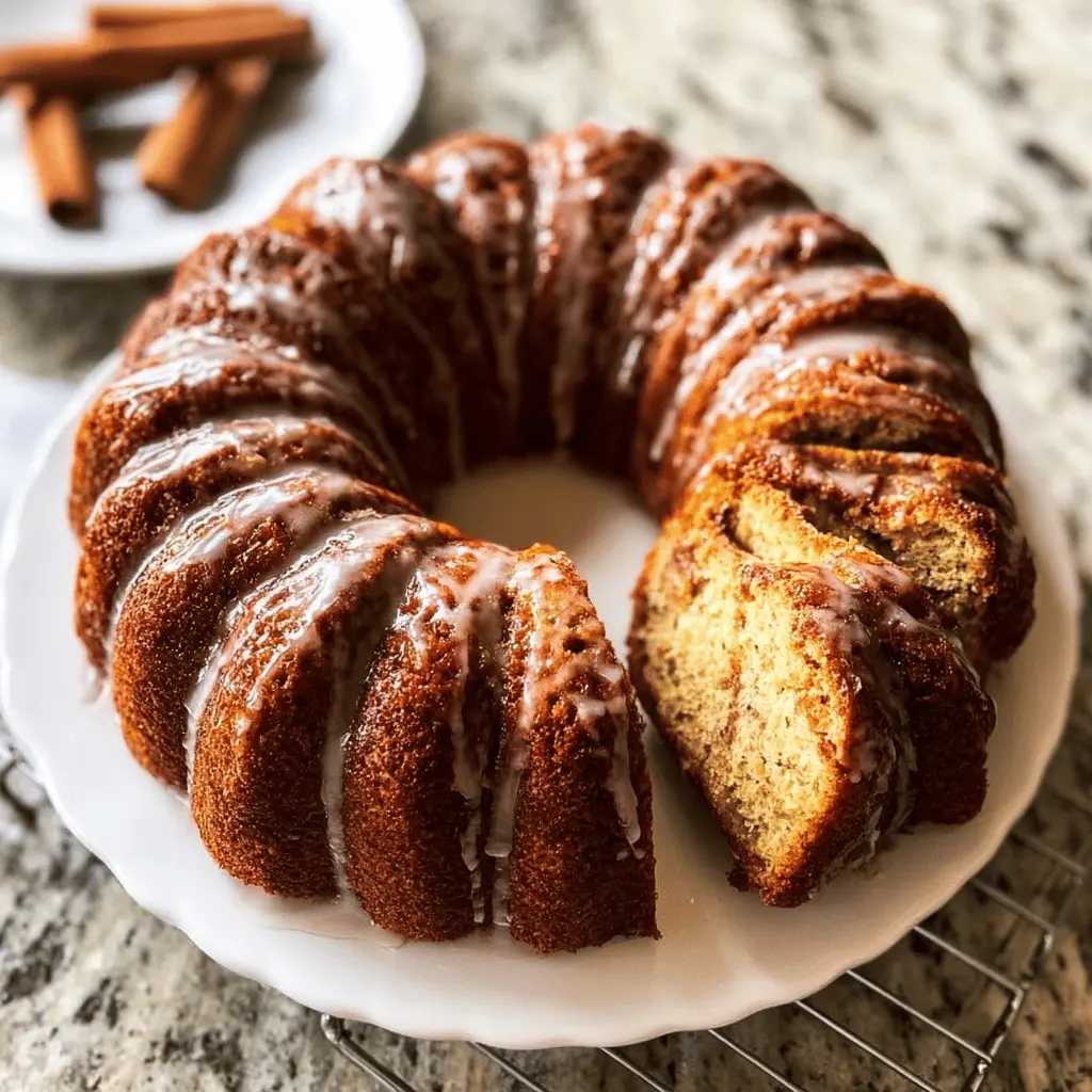 Moist Cinnamon Zucchini Bread in Bundt Pan
