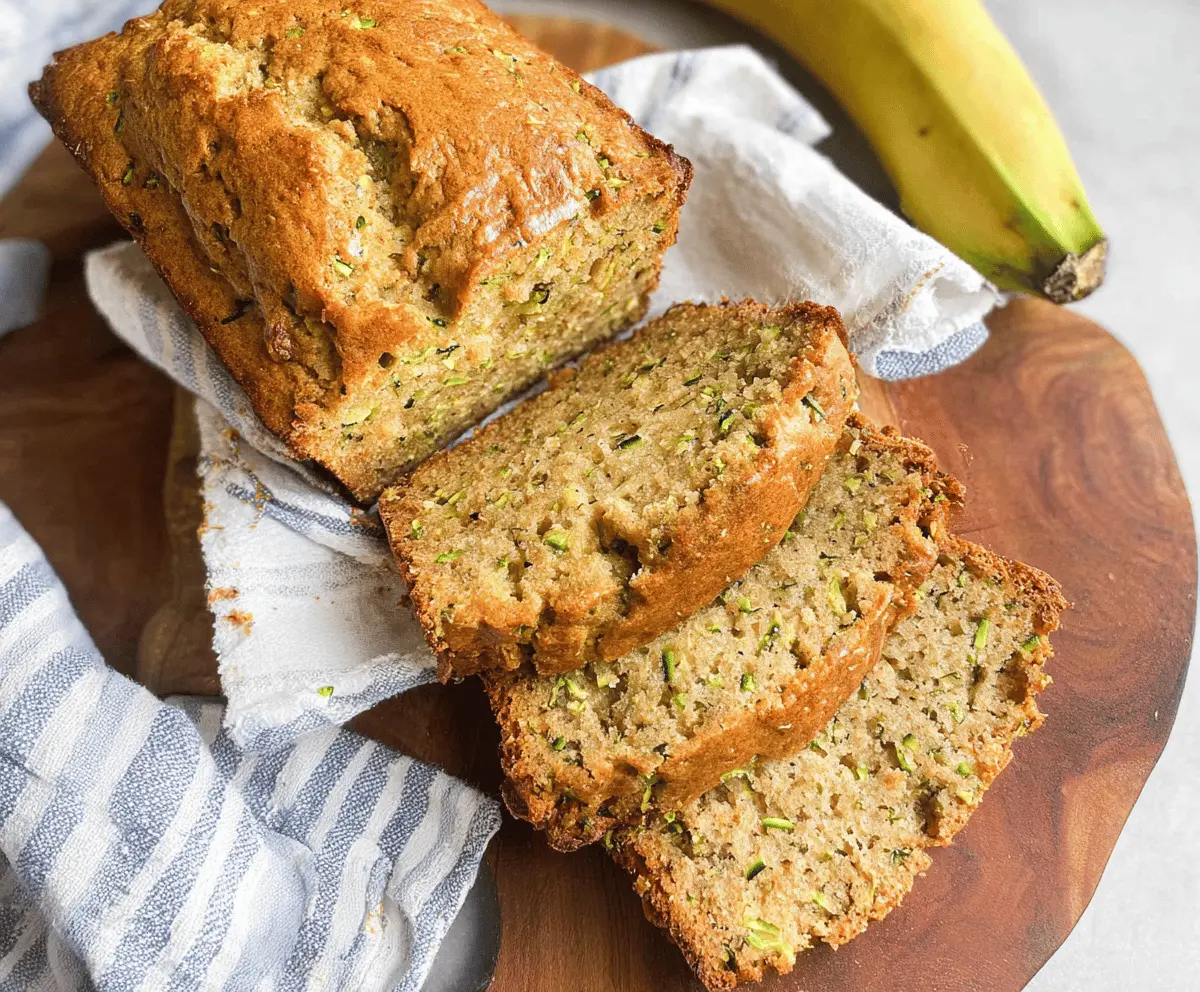 Moist Zucchini Banana Bread Recipe
