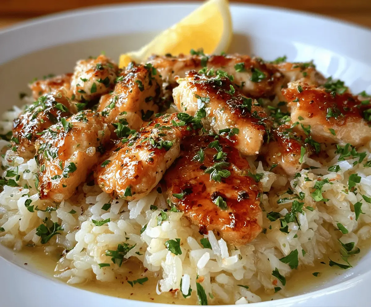Easy Chicken Scampi with Creamy Garlic Parmesan Rice