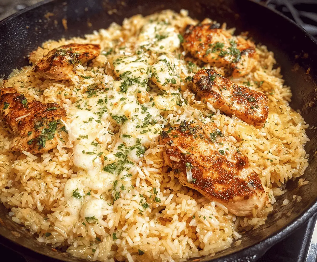 Easy One-Pan Garlic Parmesan Chicken and Rice