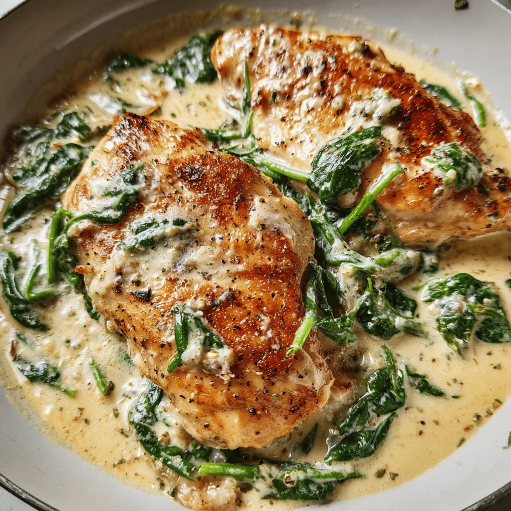 Easy Chicken Florentine Recipe with Creamy Spinach