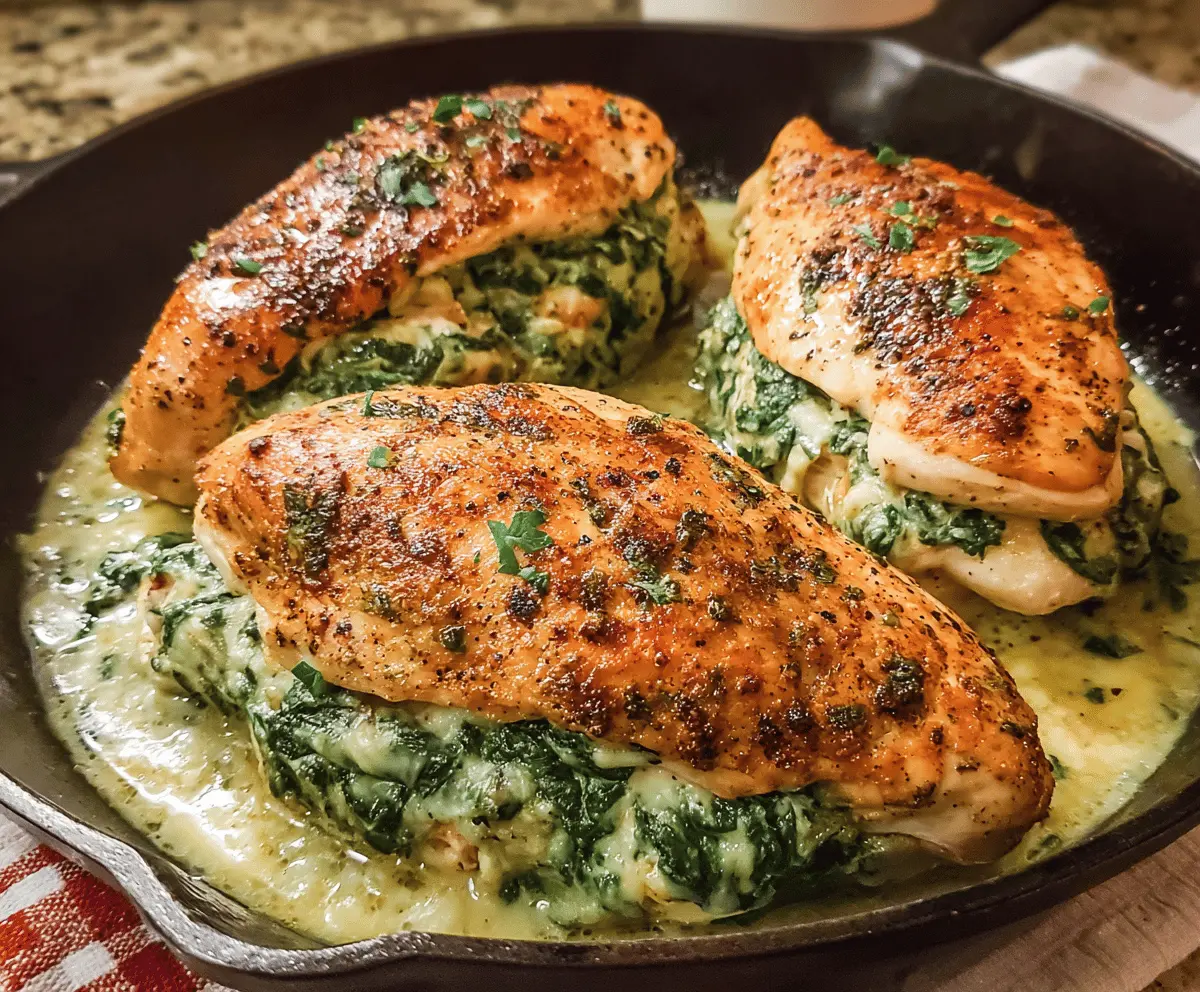 Easy Spinach Stuffed Chicken Breasts Recipe