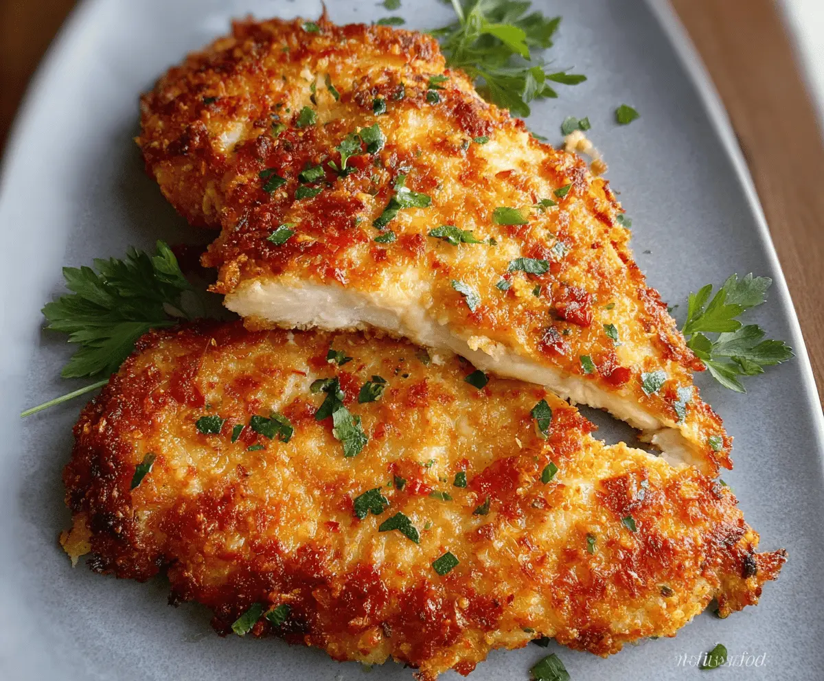 Crispy Air Fryer Parmesan Chicken with Mayo