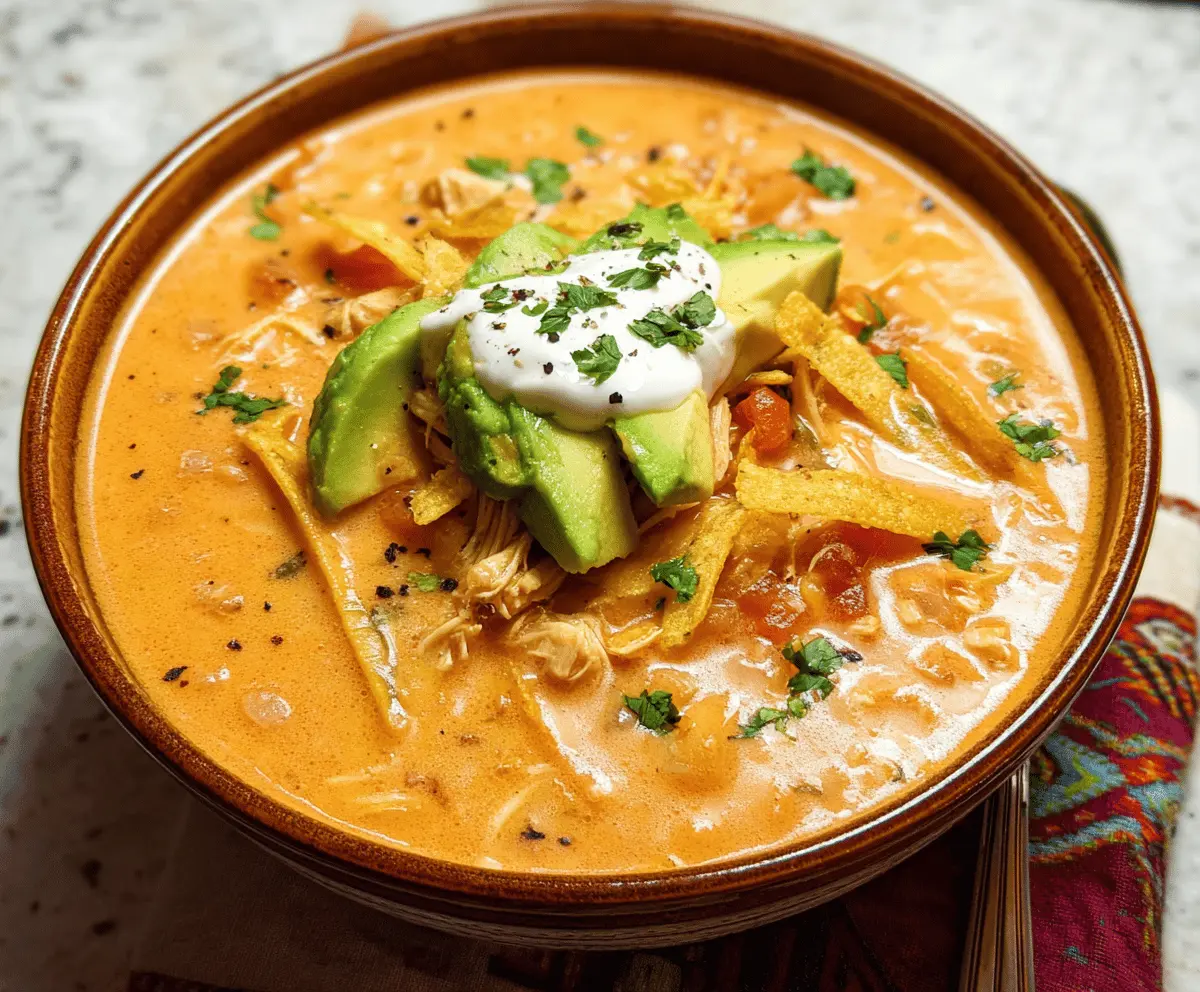Creamy Chicken Tortilla Soup Recipe