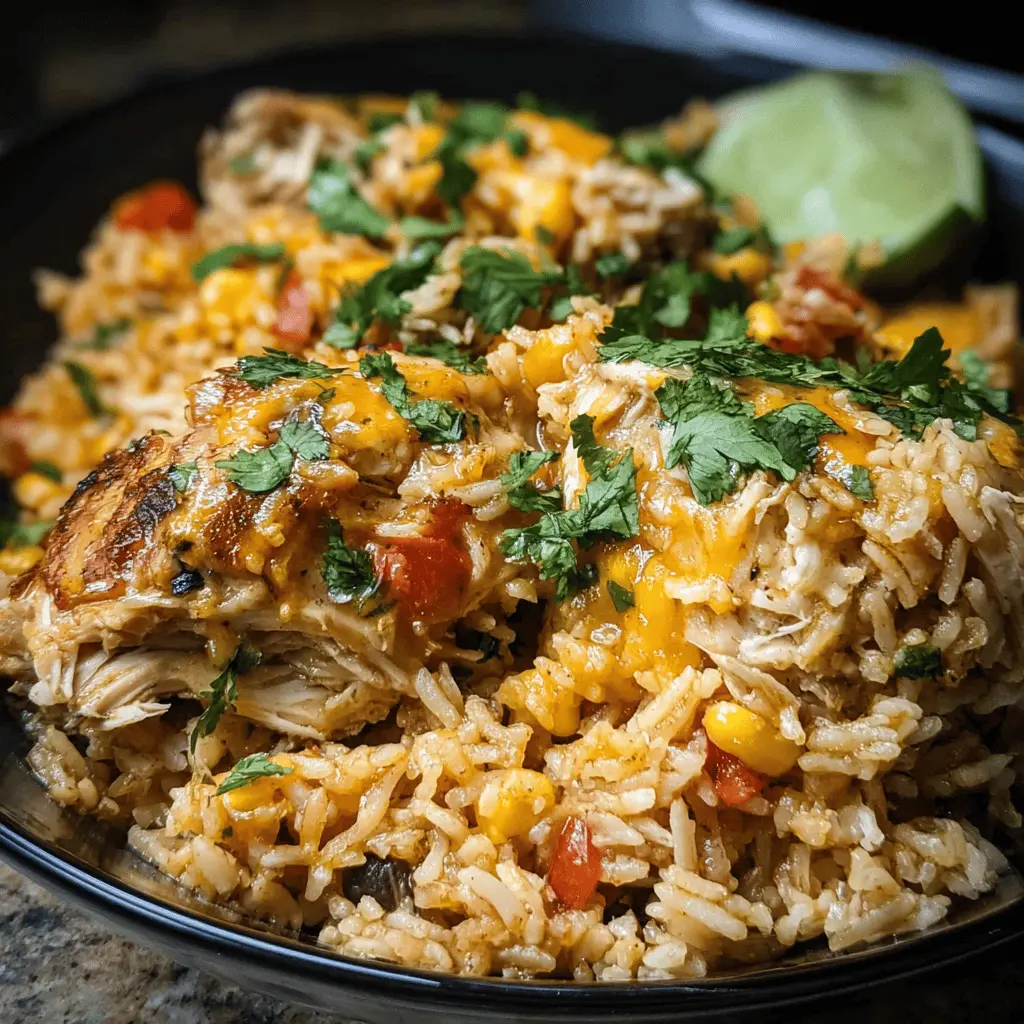 Easy Southwest Crock Pot Chicken and Rice Recipe