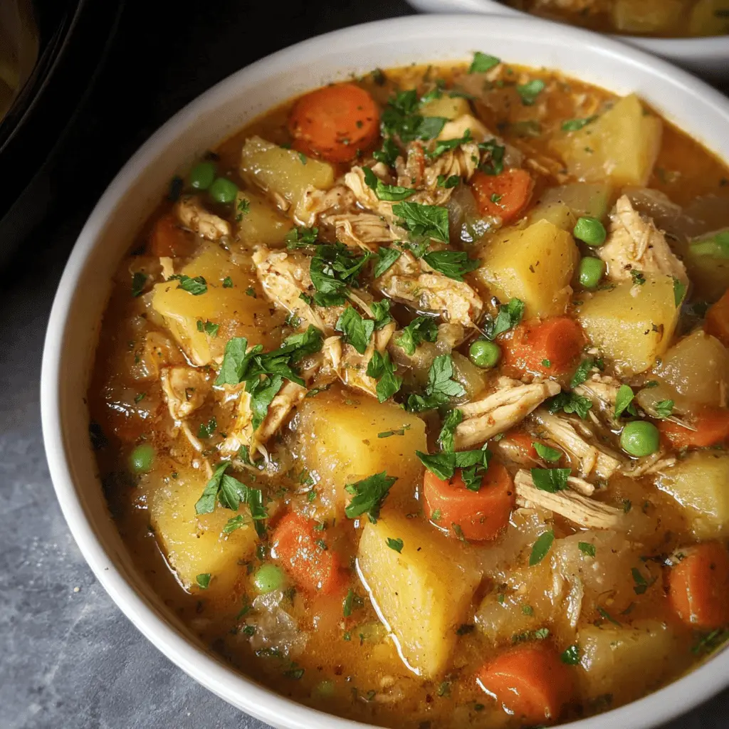 Easy Slow Cooker Chicken Stew Recipe