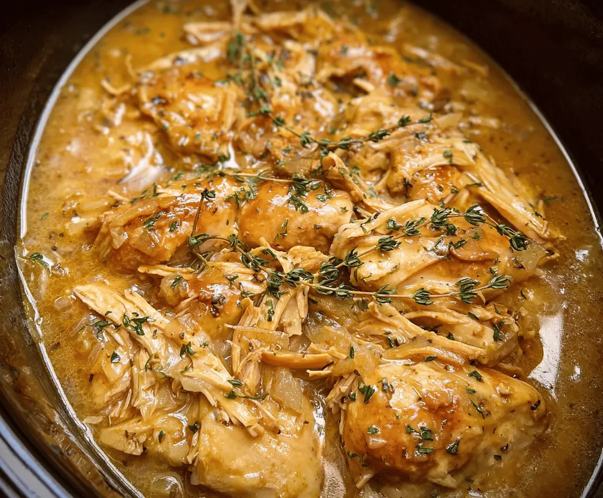 Easy Slow Cooker Chicken and Gravy Recipe