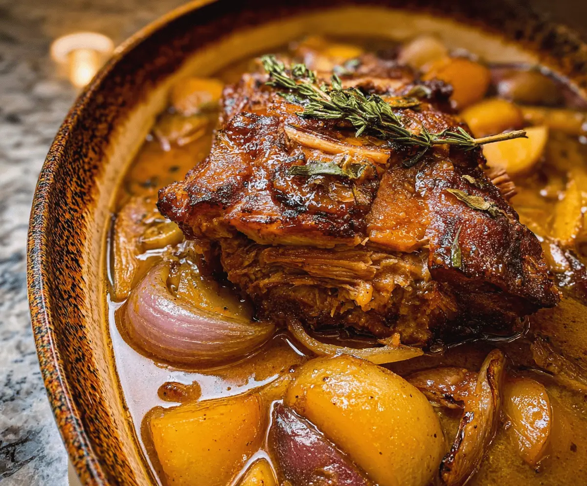Tender Apple Cider Braised Pork Shoulder Recipe