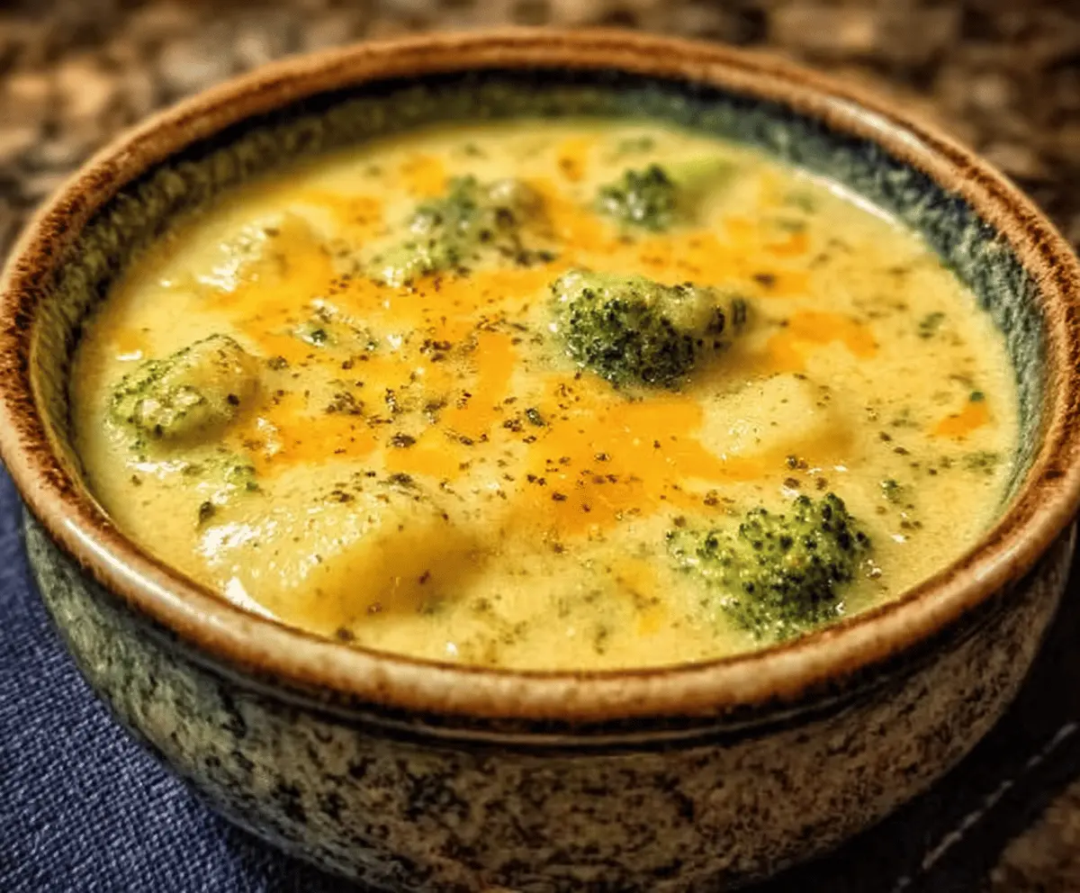 Creamy Crock Pot Potato Broccoli Cheddar Soup