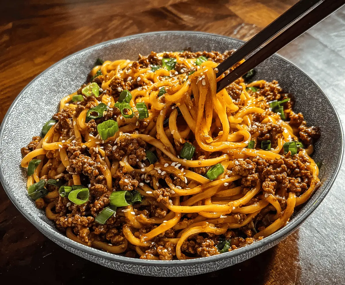 Easy Mongolian Beef Noodles Recipe