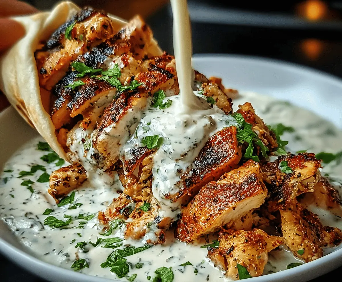 Easy Chicken Shawarma with Creamy Garlic Sauce