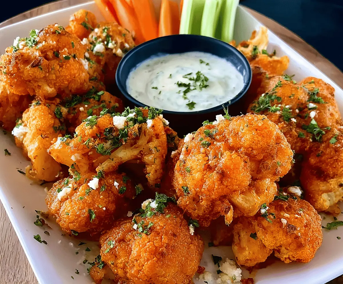 Crispy Air Fryer Buffalo Cauliflower Bites