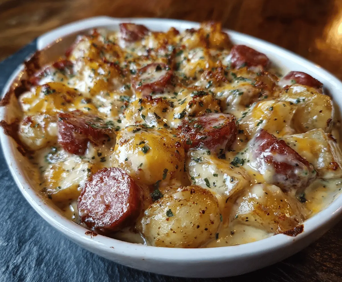 Cheesy Ranch Potatoes with Savory Smoked Sausage