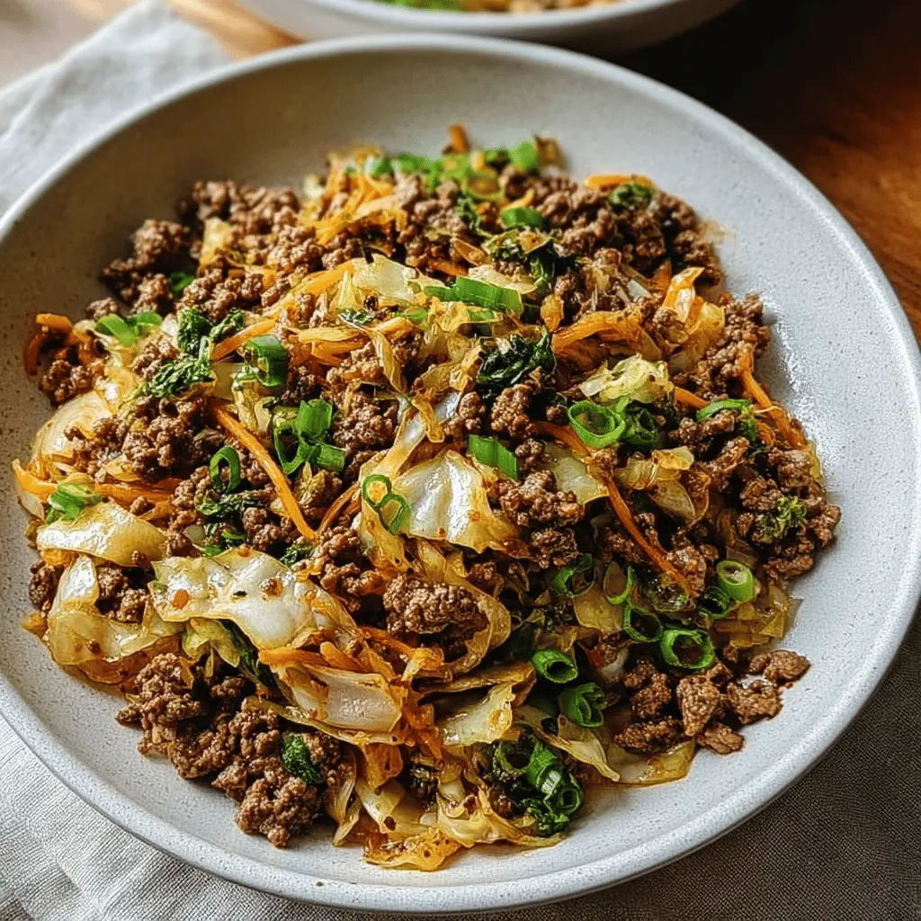 Easy Low-Carb Mongolian Beef and Cabbage Recipe