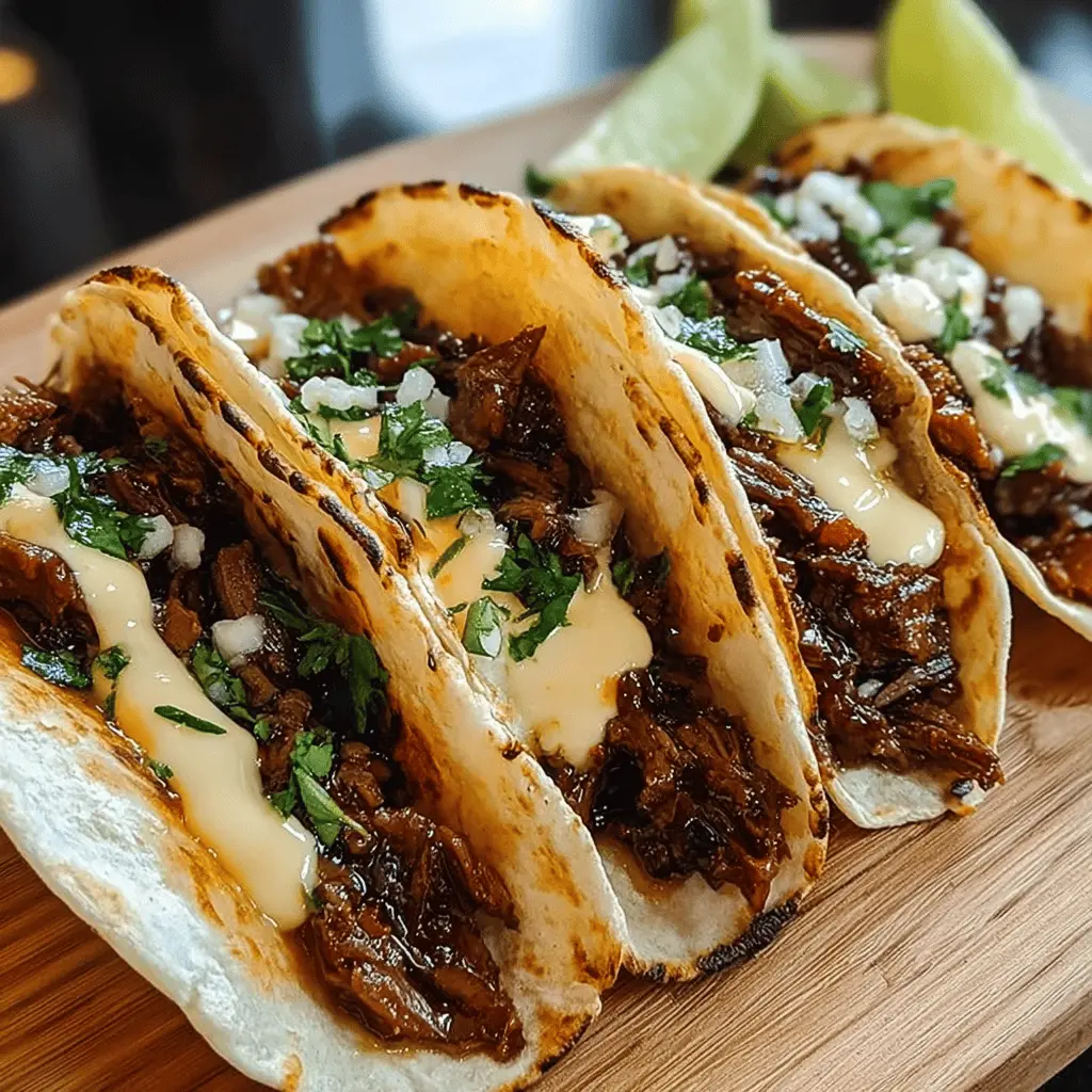 Garlic Butter Honey BBQ Beef Tacos Recipe