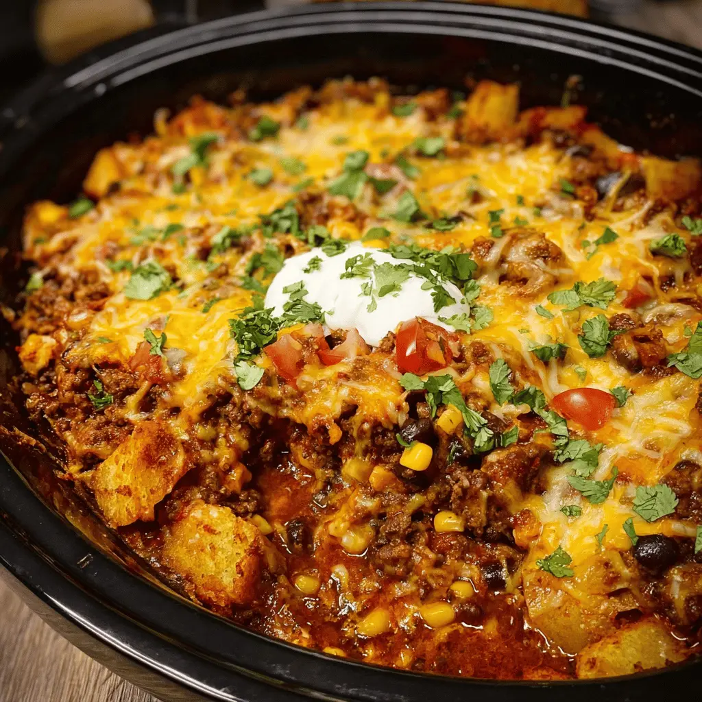 Easy Crockpot Taco Casserole for Busy Weeknights
