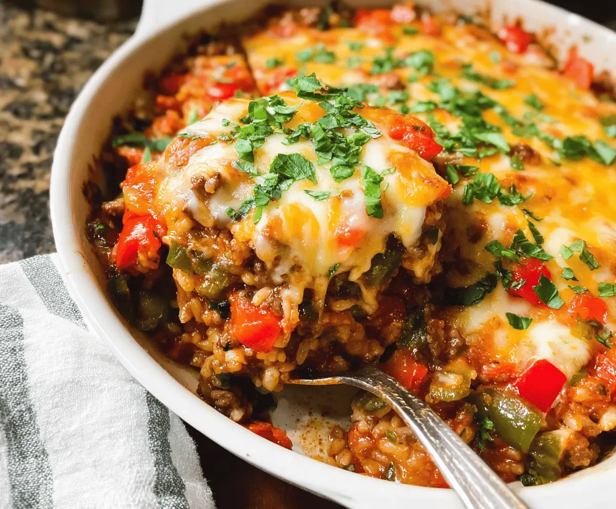 Easy Stuffed Pepper Casserole Recipe