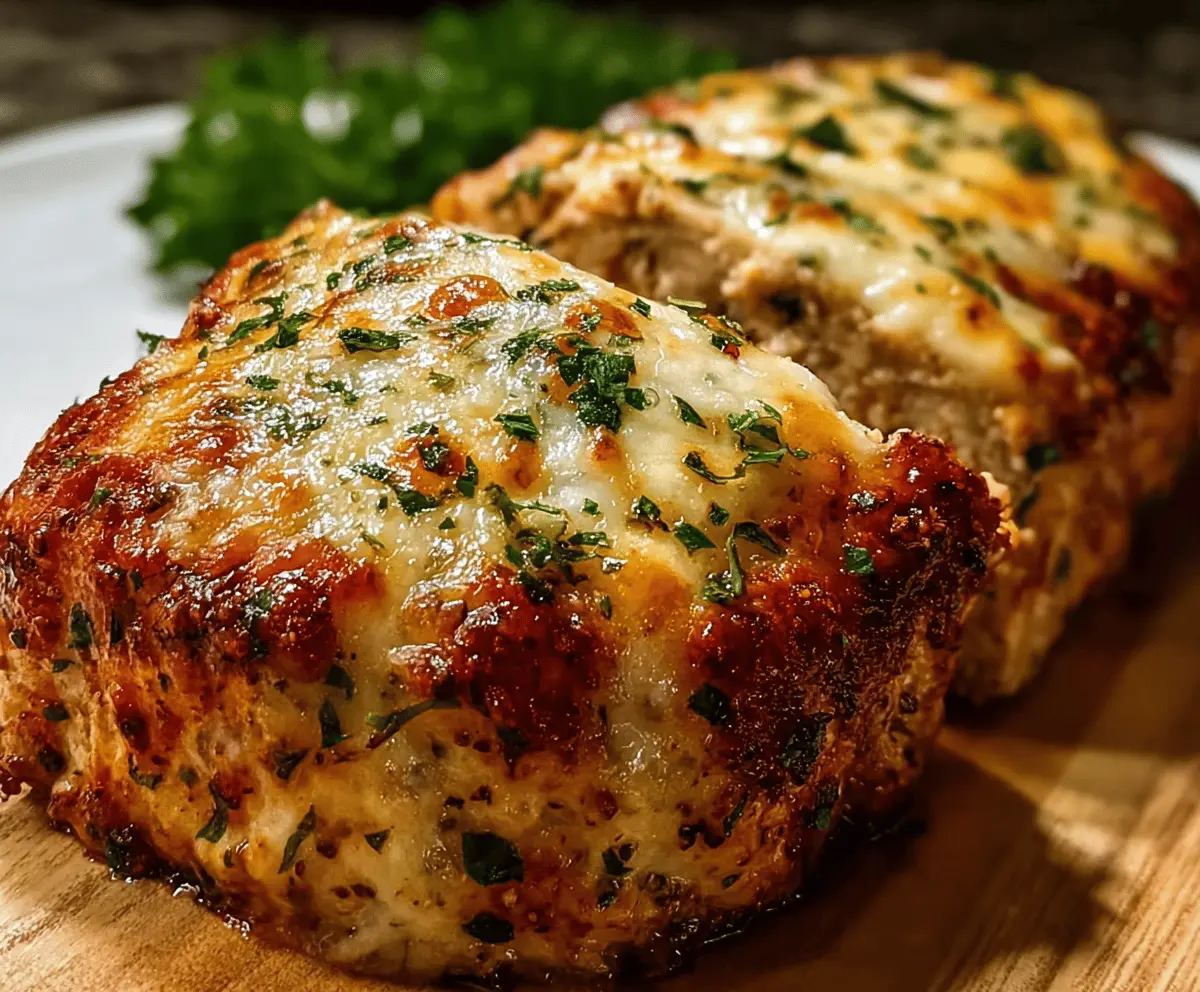 Easy Garlic Parmesan Chicken Meatloaf Recipe
