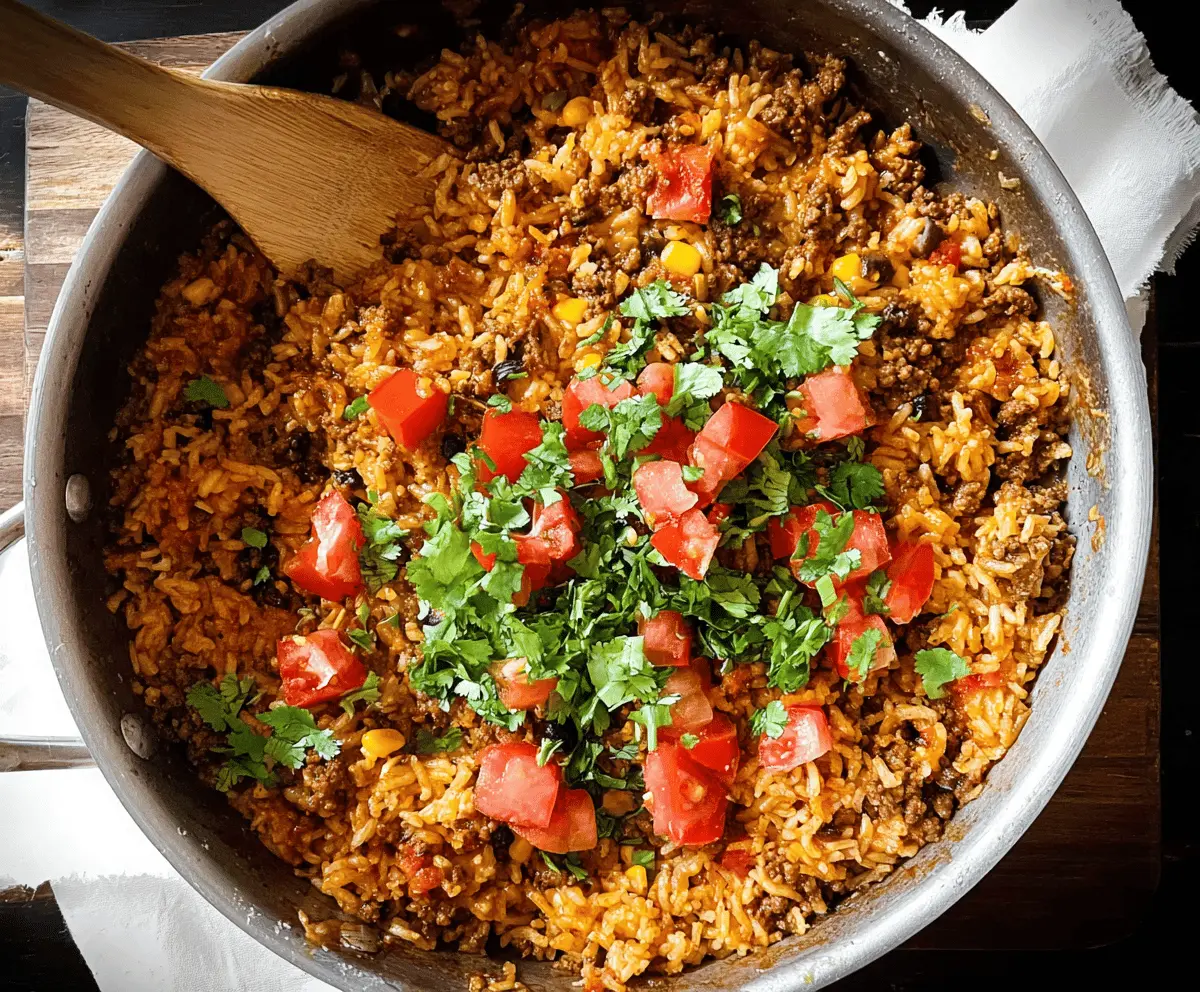 Easy Mexican Beef and Rice Skillet Recipe