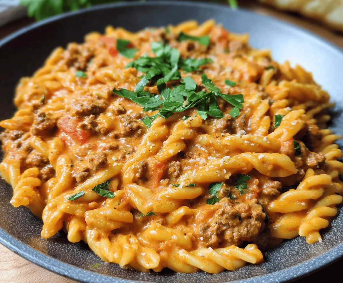 Creamy High-Protein Beef Pasta Recipe