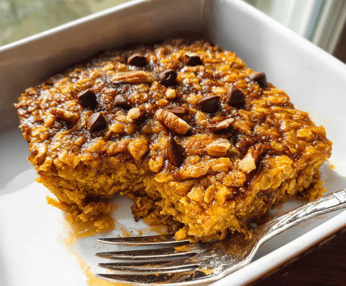 Easy Pumpkin Baked Oatmeal Recipe