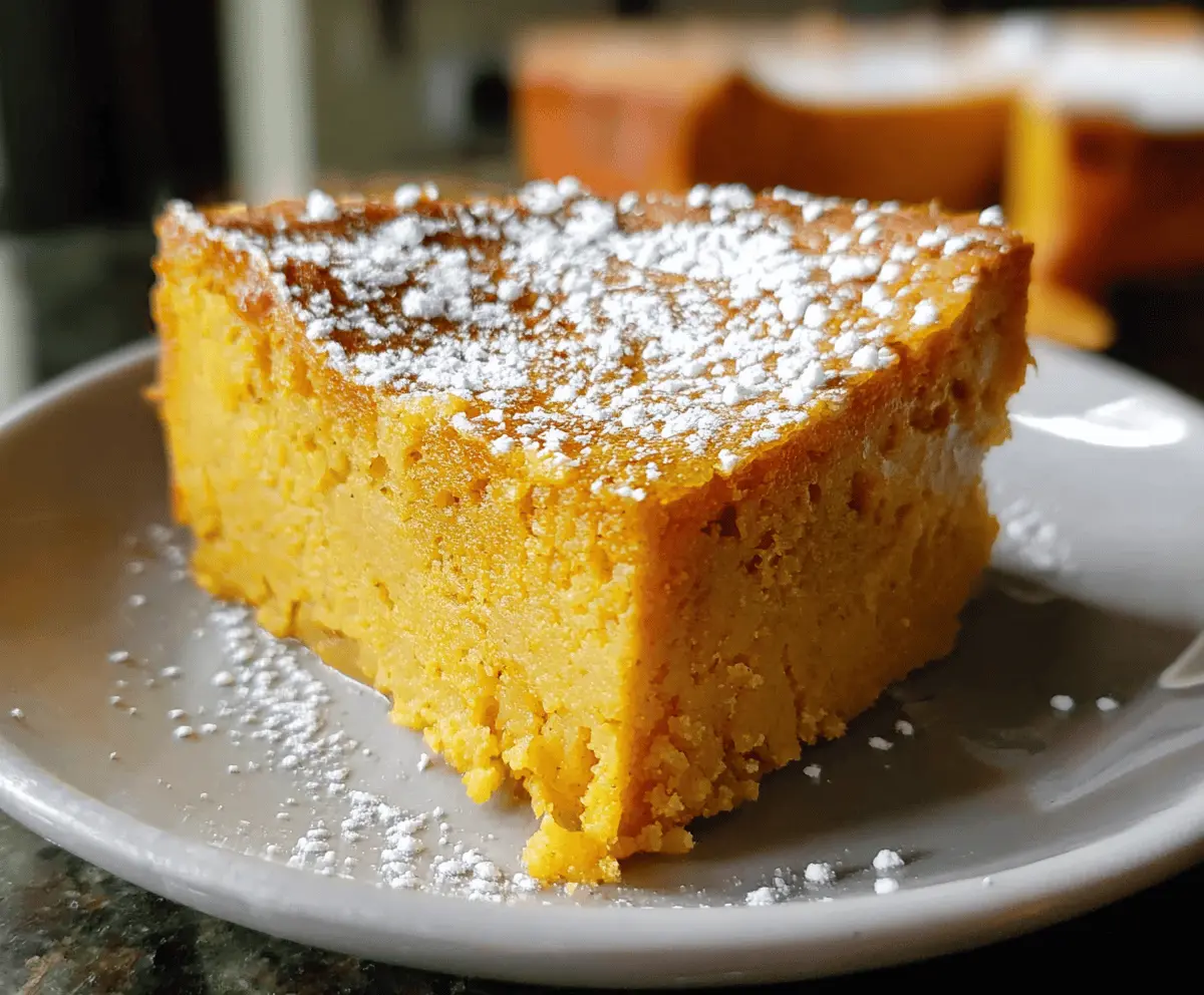 Easy Pumpkin Magic Custard Cake Recipe