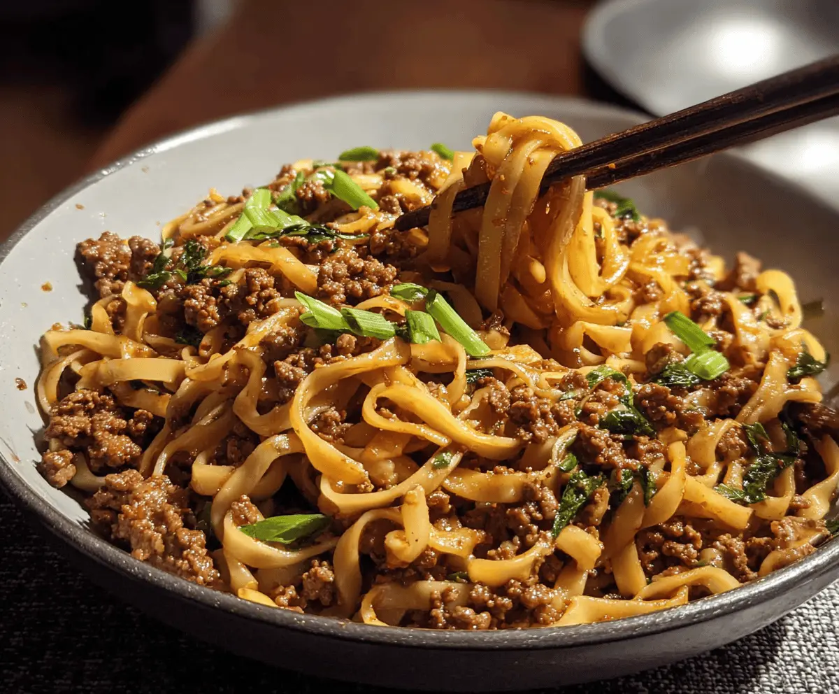 Easy Mongolian Beef Noodles Recipe