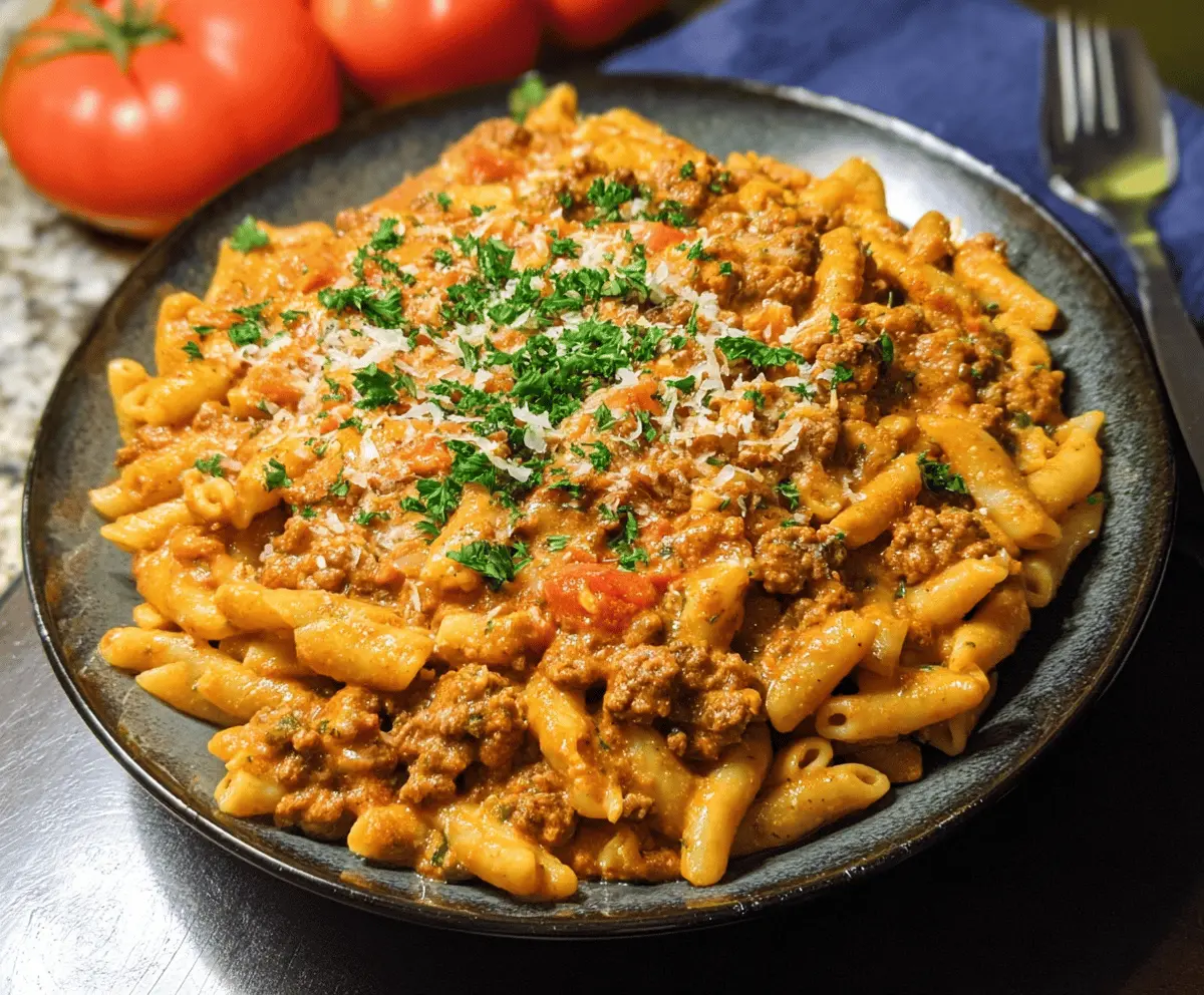 High Protein Creamy Beef Pasta Recipe