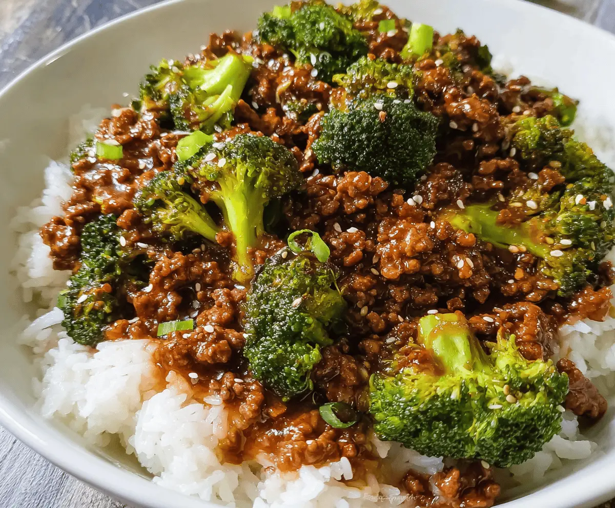 Easy Honey Garlic Ground Beef and Broccoli Stir-Fry