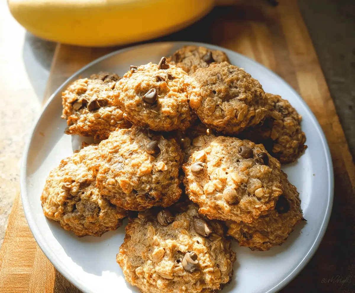 Easy Chewy Banana Oatmeal Cookies Recipe