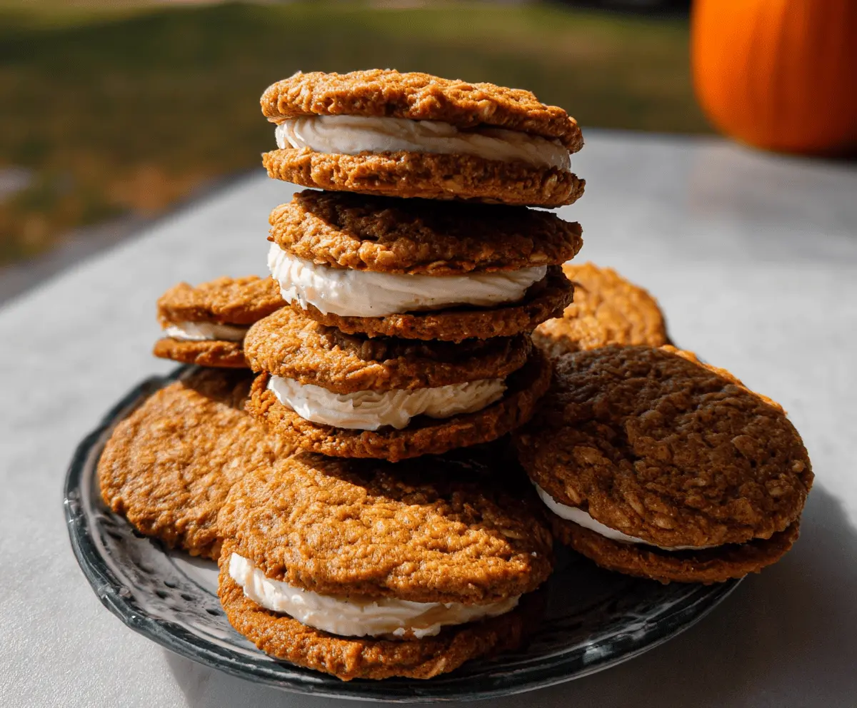 Soft Pumpkin Oatmeal Cream Pies Recipe