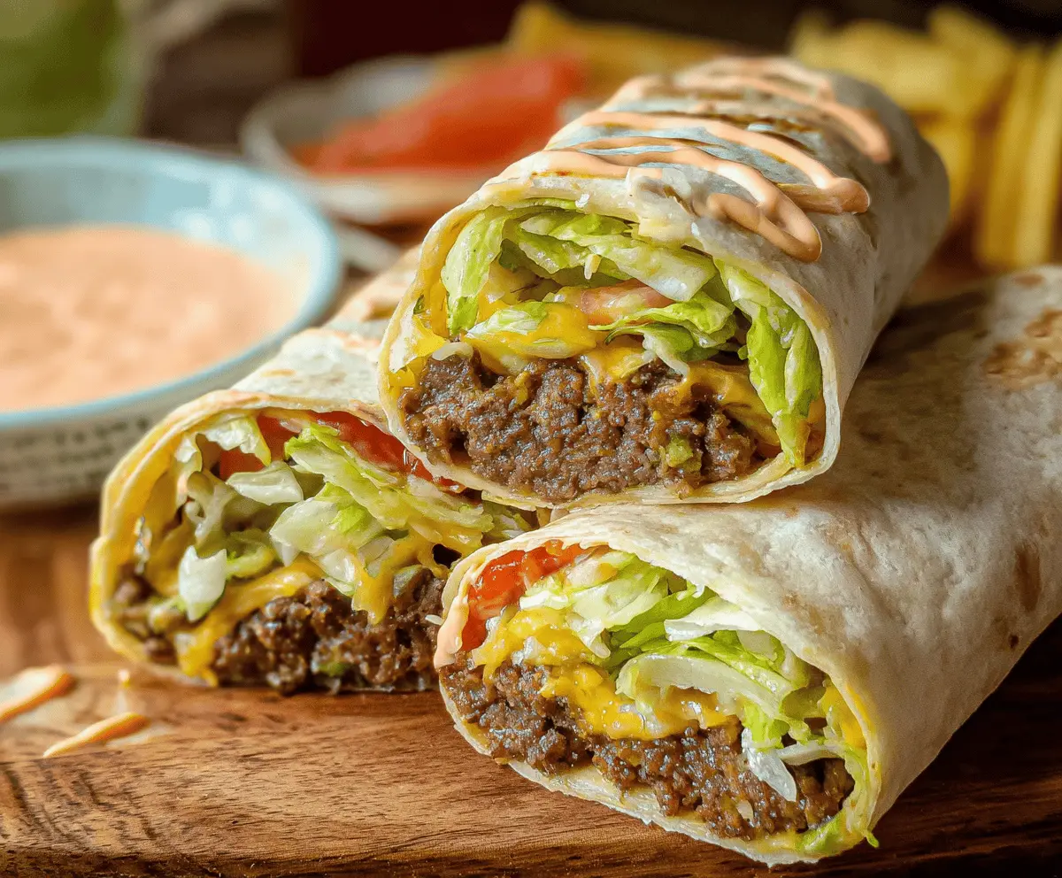 Easy Homemade Big Mac Wraps with Special Sauce