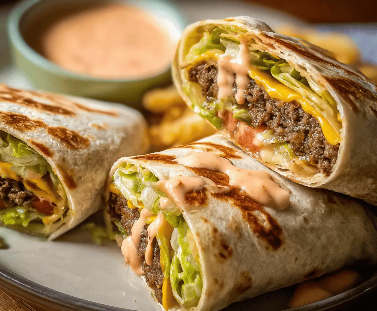 Easy Homemade Big Mac Wraps With Special Sauce