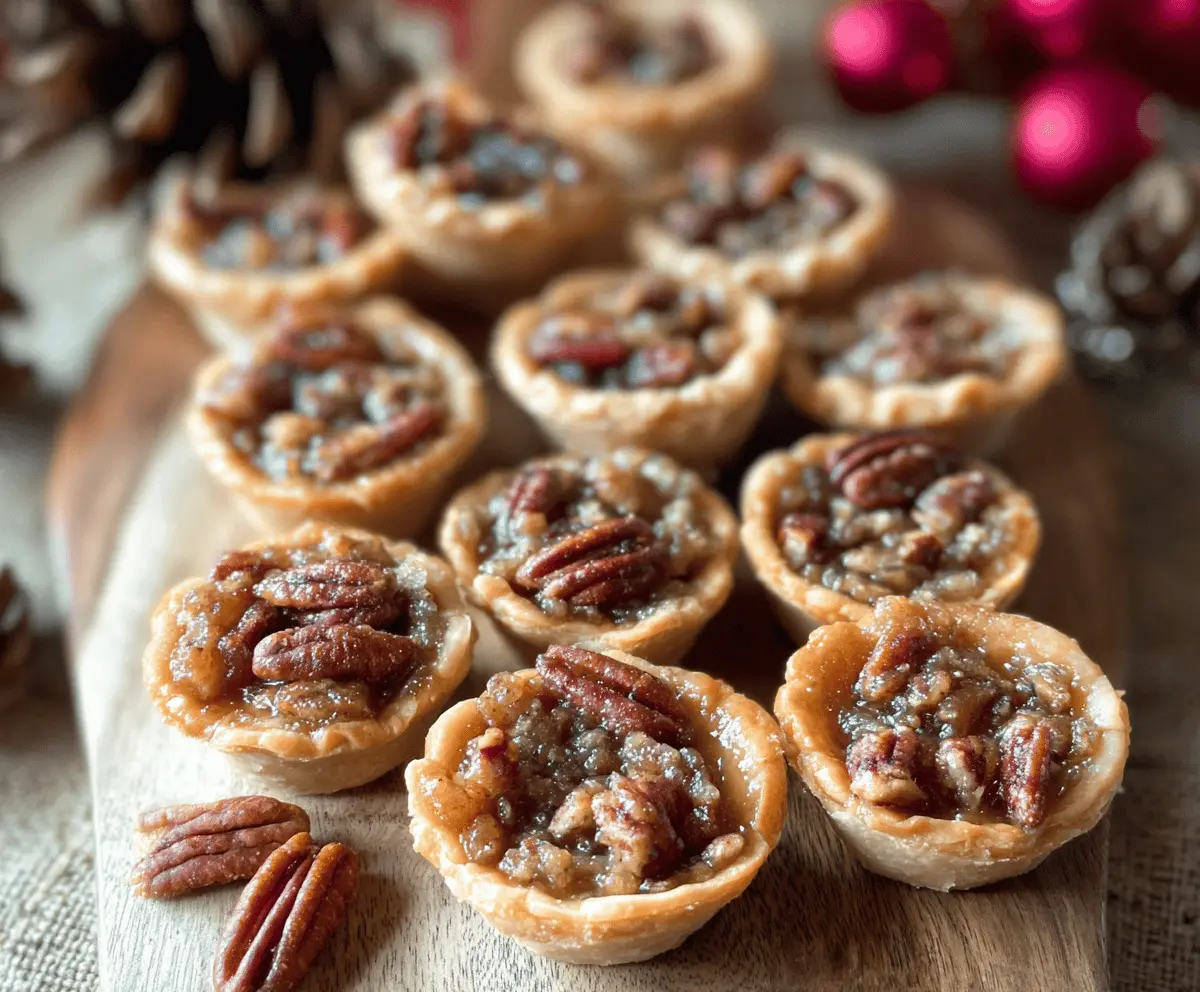 Delicious Pecan Pie Cookie Bites with a golden crust, sweet pecan filling, and a drizzle of caramel, perfect for snacking and dessert.