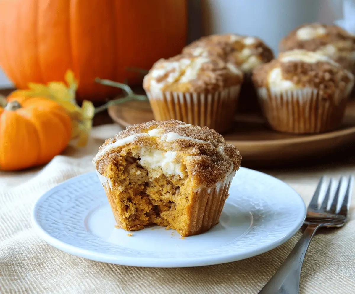 Cinnamon Sugar Pumpkin Cheesecake Muffins