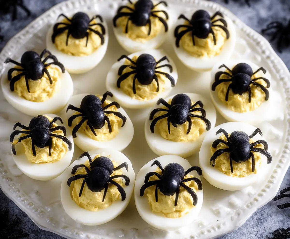 Deviled Egg Spiders