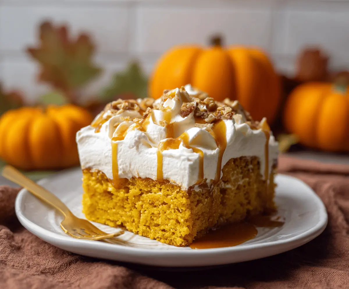 Pumpkin Poke Cake