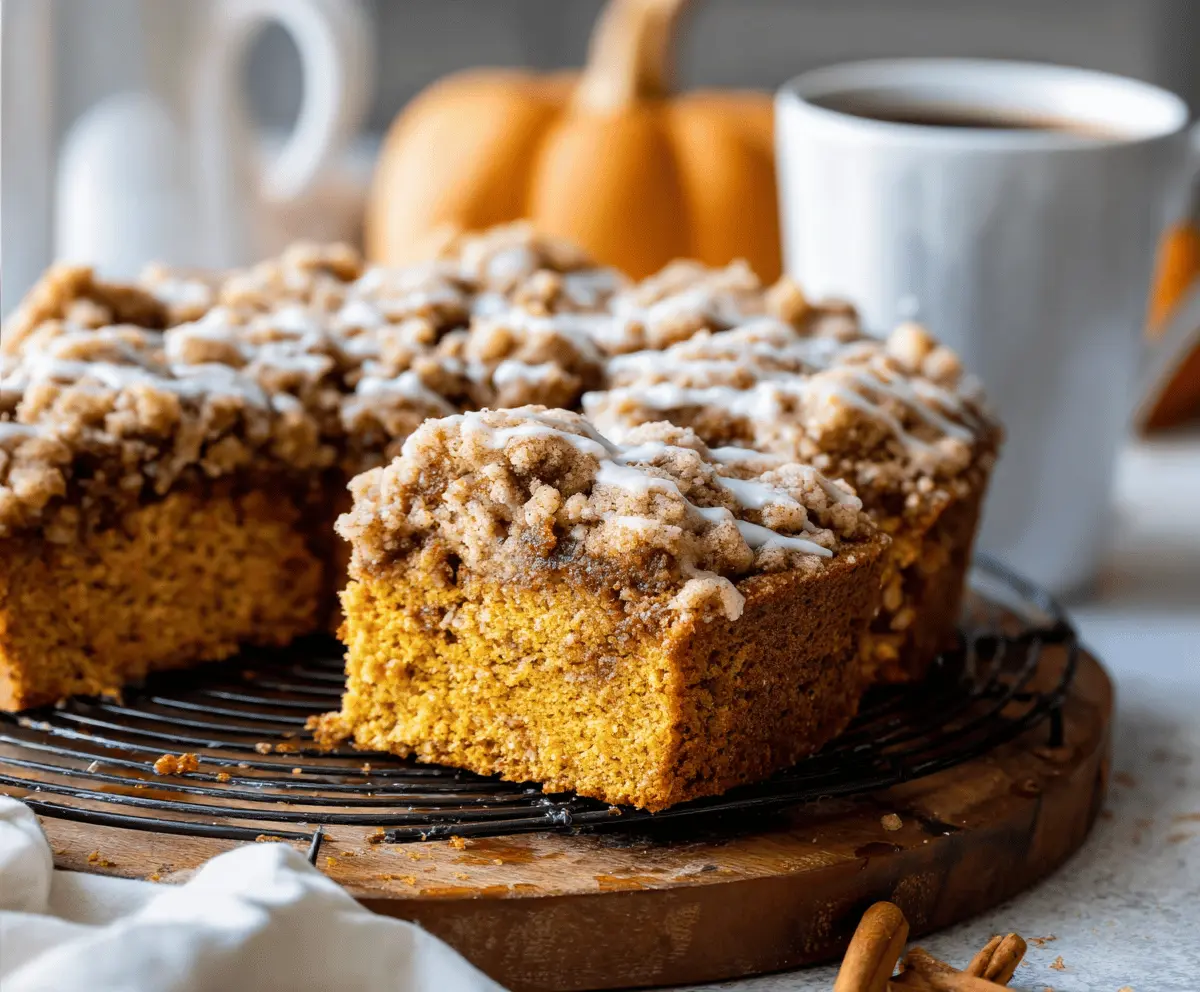 Pumpkin Streusel Coffee Cake
