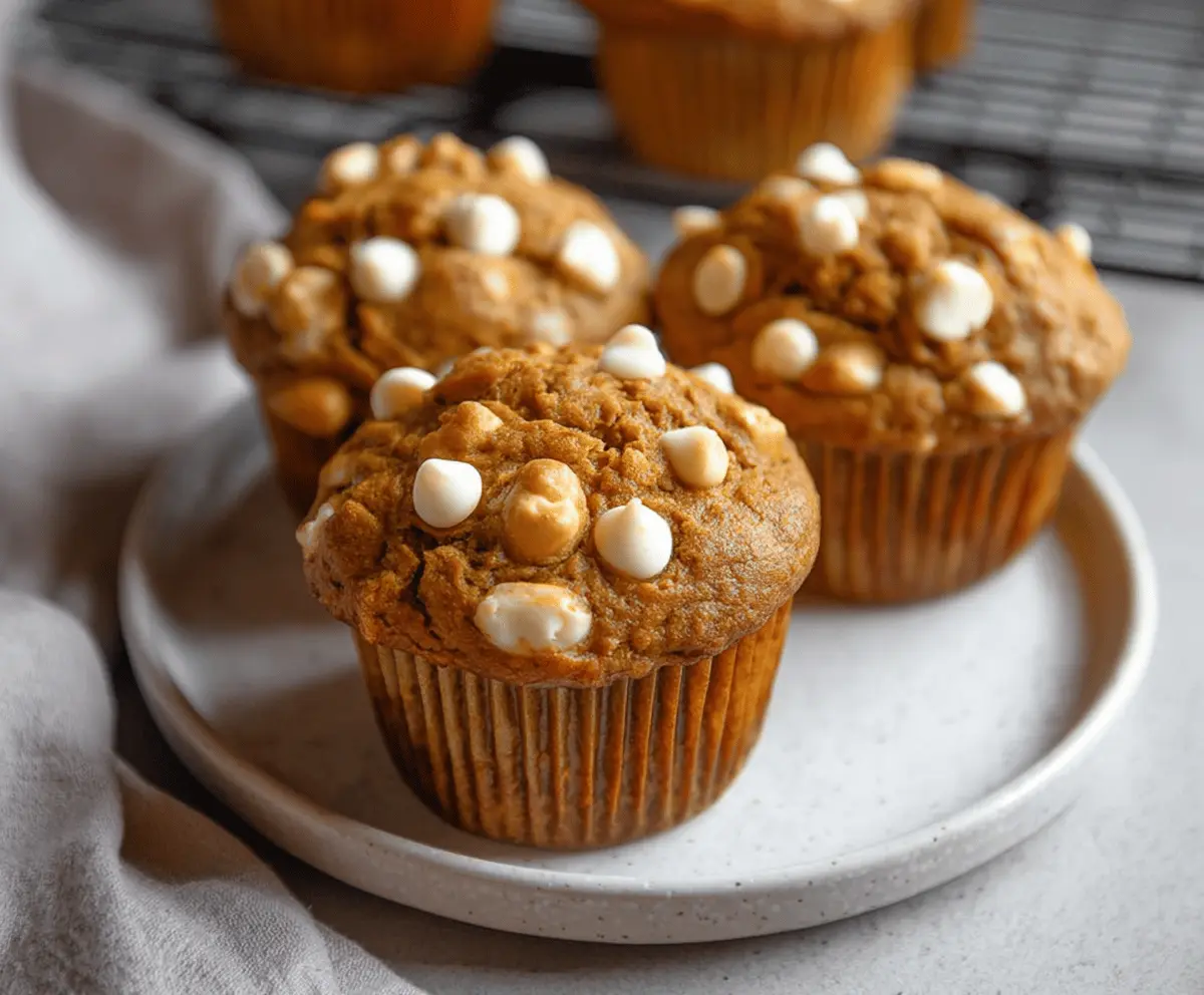 Pumpkin White Chocolate Chip Muffins