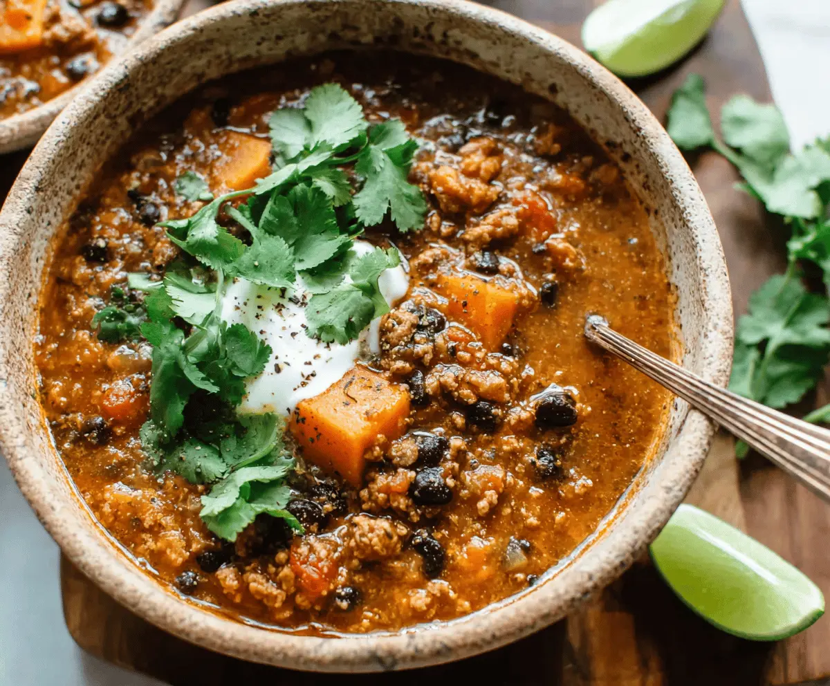 Sweet Potato Turkey Chili