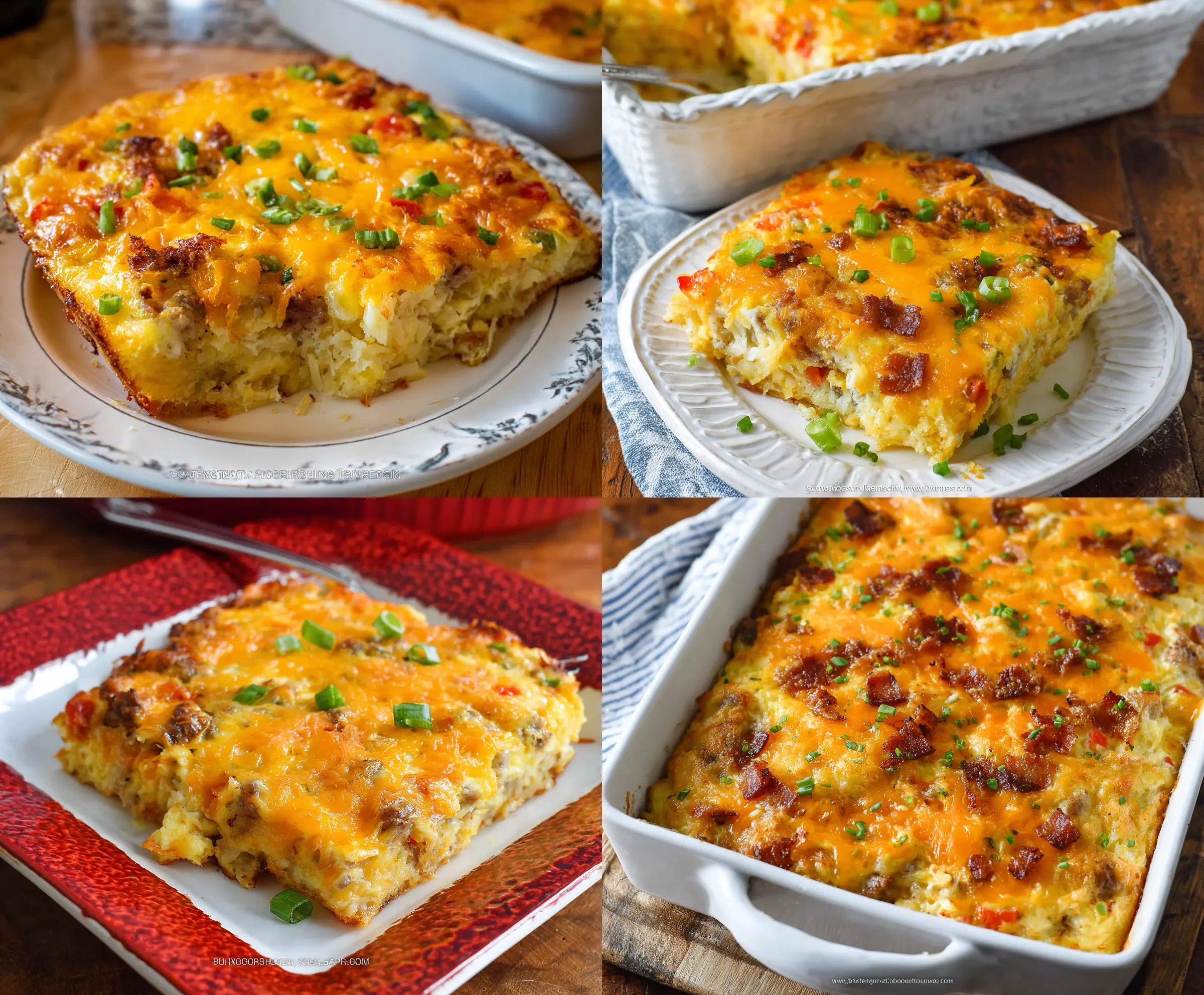 Delicious Hashbrown Breakfast Casserole with cheese and eggs, perfect for a hearty breakfast.