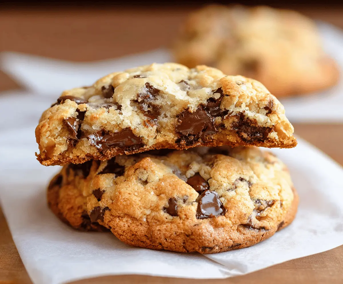 Delicious homemade Levain Bakery-style chocolate chip cookies with gooey centers and crispy edges.