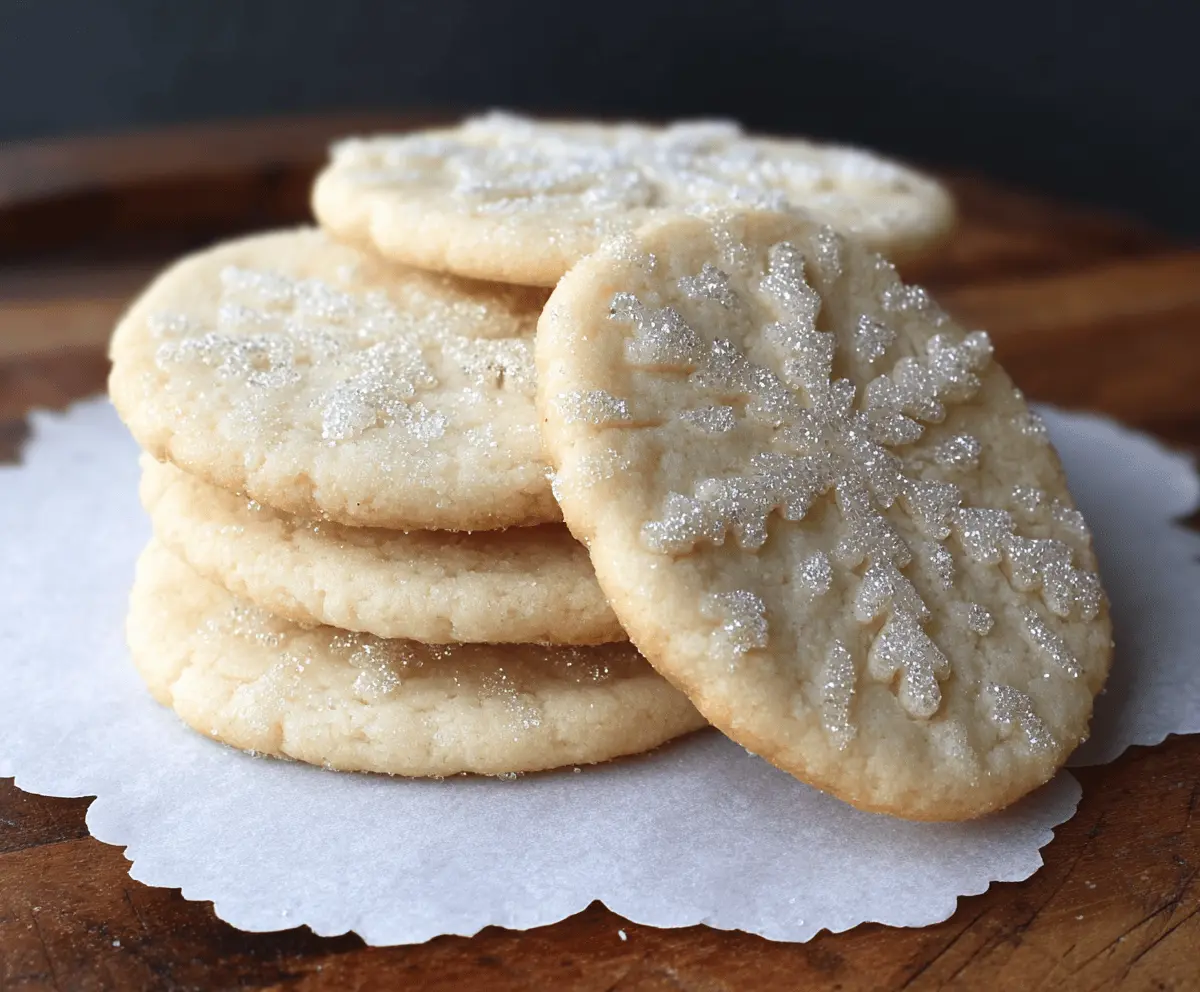 Delicious melt-in-your-mouth sugar cookies baked to perfection and arranged on a plate.