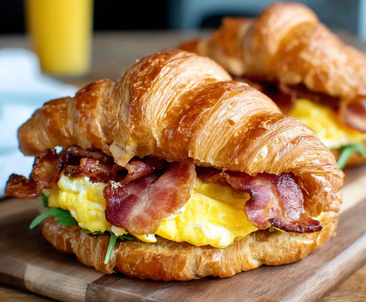 Bacon Egg Croissant Sandwich