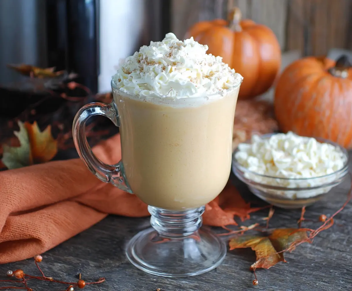 Crockpot Pumpkin Pie White Hot Chocolate