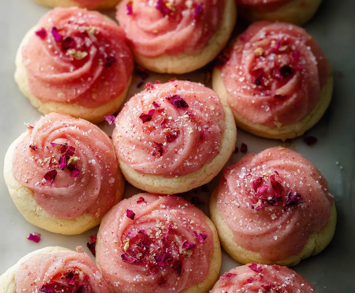 Raspberry Rose Cookies