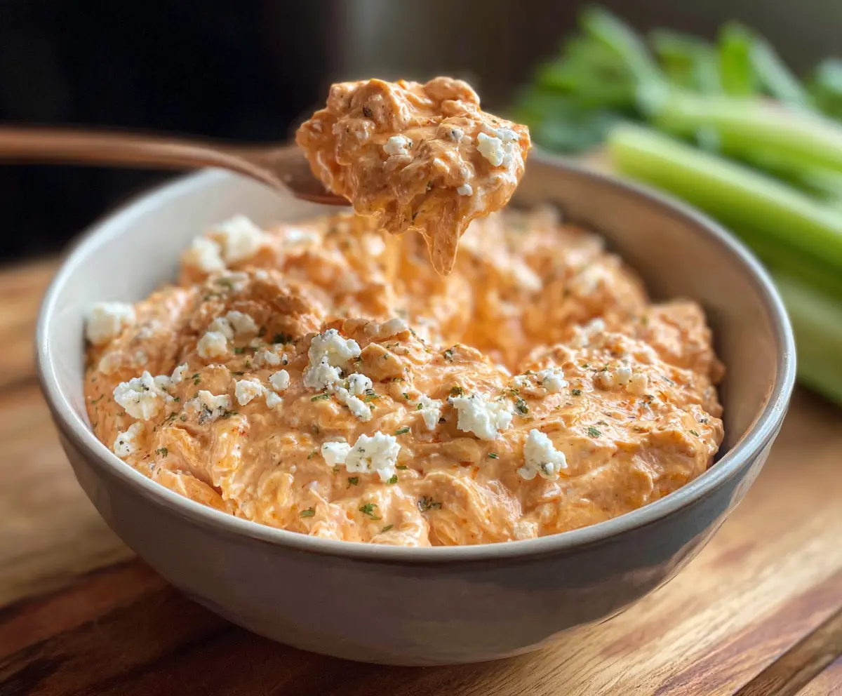 Creamy Buffalo Chicken and Cottage Cheese Bowl, a healthy protein-packed meal