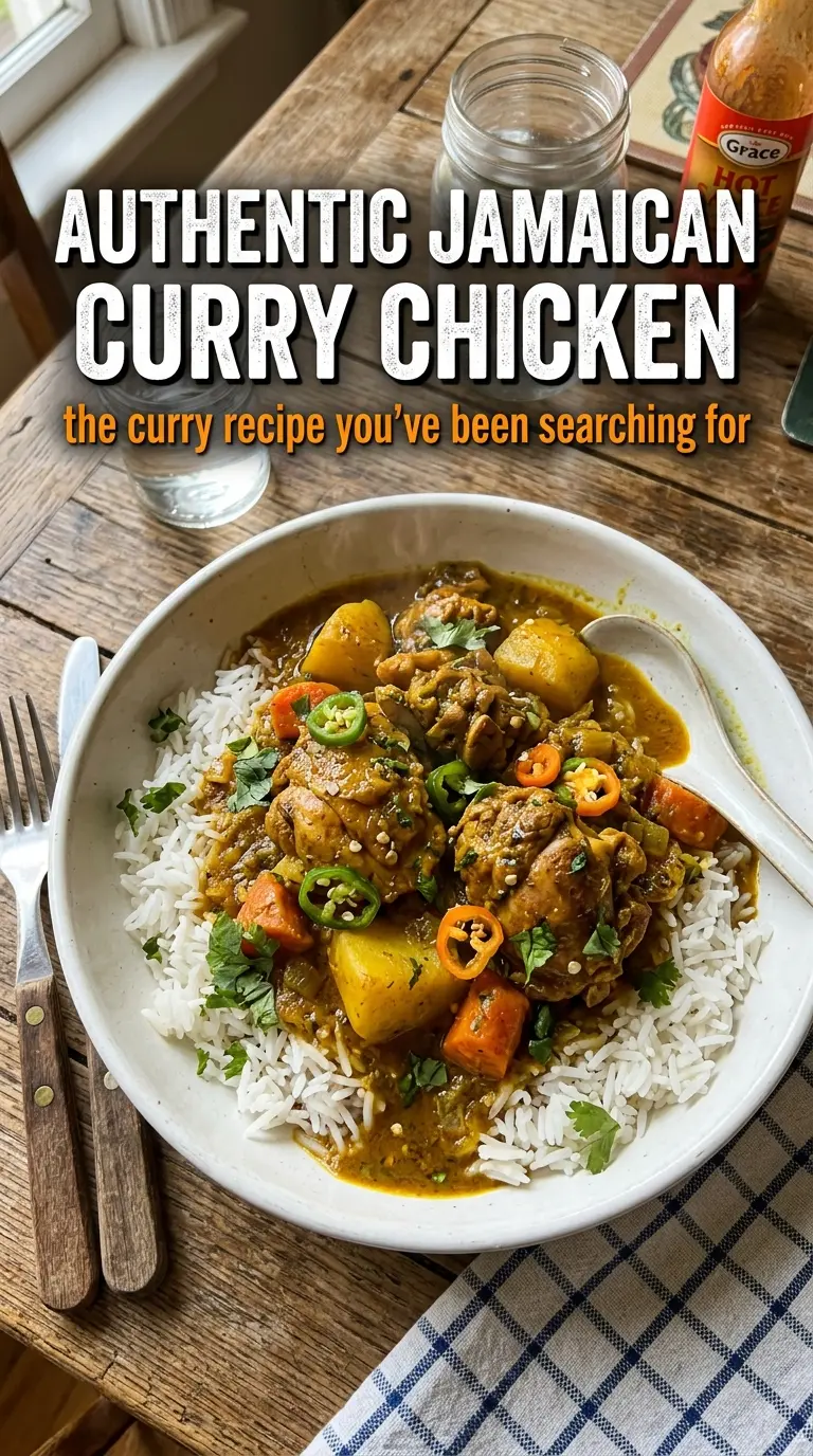 Authentic Jamaican Curry Chicken golden curry glossy