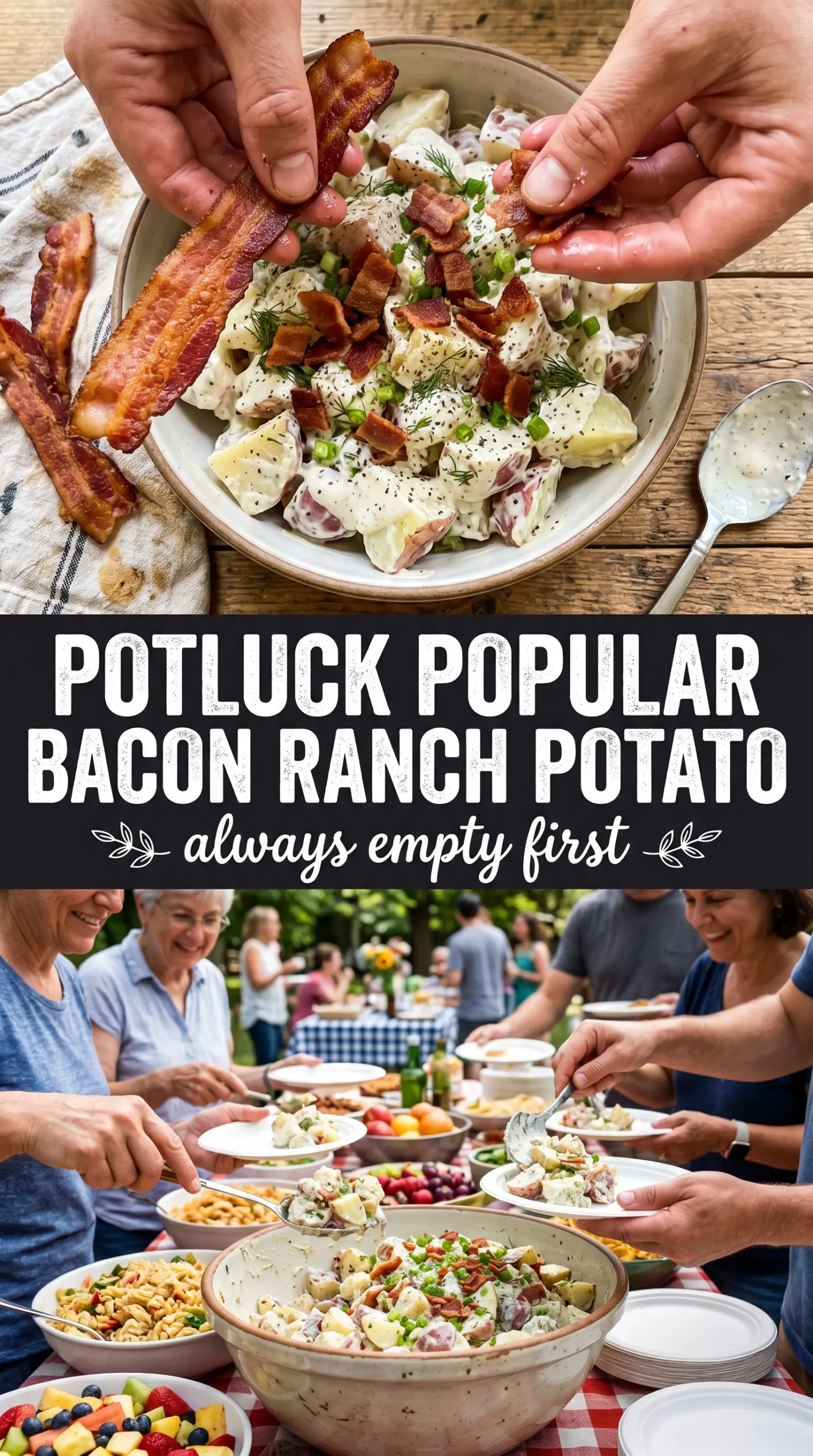 Bacon ranch potato salad creamy loaded