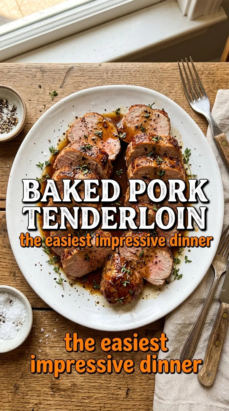 Baked Pork Tenderloin juicy herb-crusted